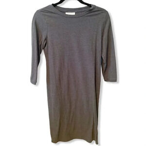 Motherhood Maternity | Gray Three-Quarter Sleeve Dress (S)